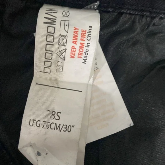 BooHoo Man Skinny Stretch Jeans Men’s 28x30 Black Spellout World Wide Collection - Picture 10 of 16